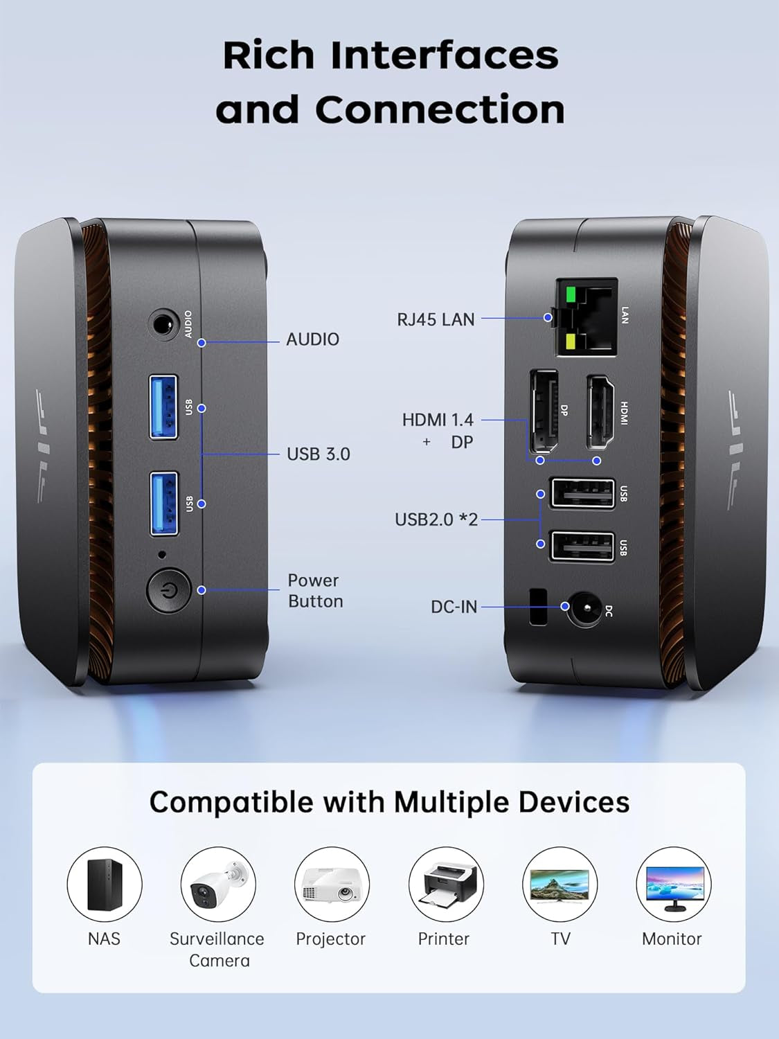 ACEMAGICIAN Mini PC Ιntel Alder Lake Ν95 3.4Ghz 16GB DDR4 RAM 512GB M.2 SSD Micro Desktop Computer, 4K UHD HDMI+DP, Dual Bande Wifi/Bt4.2/Gigabit Ethernet Für Business, Heimkino, W11 Pro