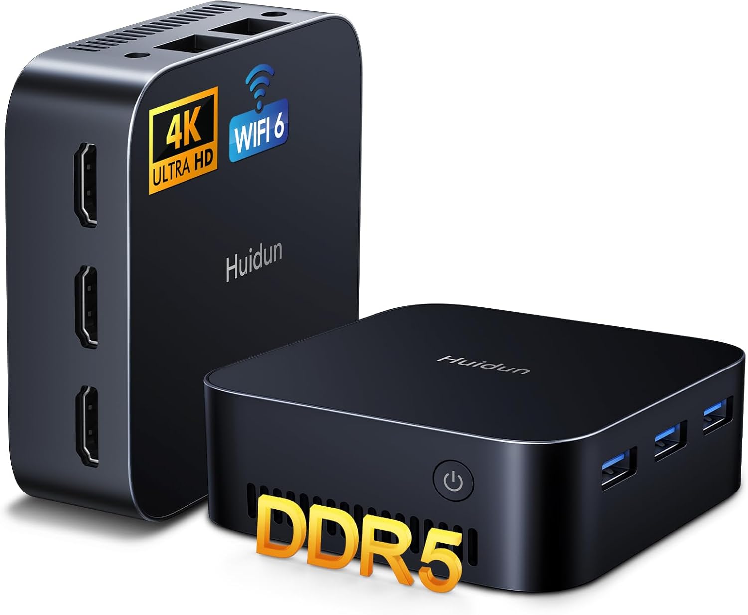 Huidun H20 Win 11 Pro Kompakter Mini PC Intel N95, 16 GB LPDDR5 512 GB 