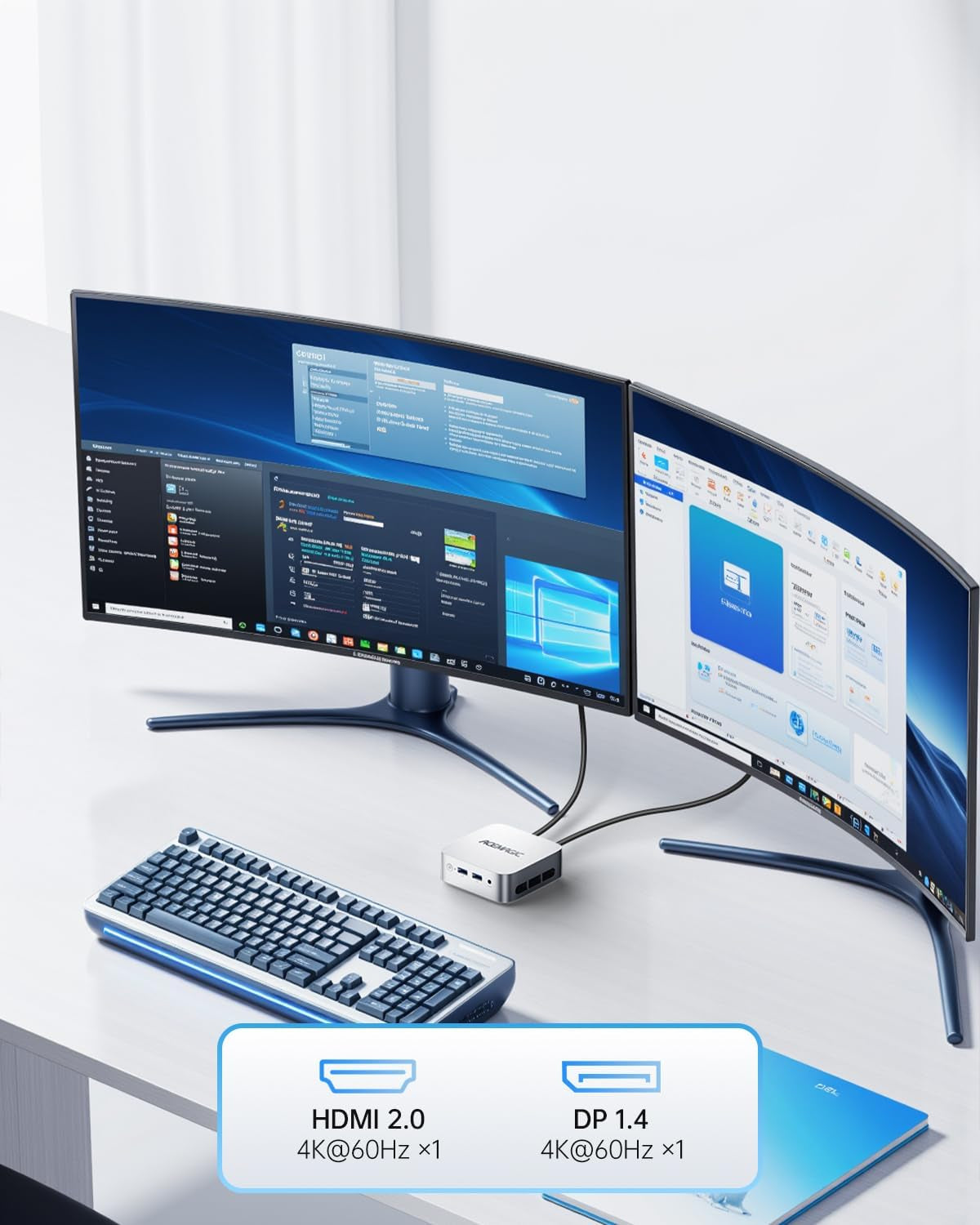 ACEMAGICIAN Vista Mini V1 Mini PC, Ιntel Alder Lake N95 Windows 11 Pro Mini PC