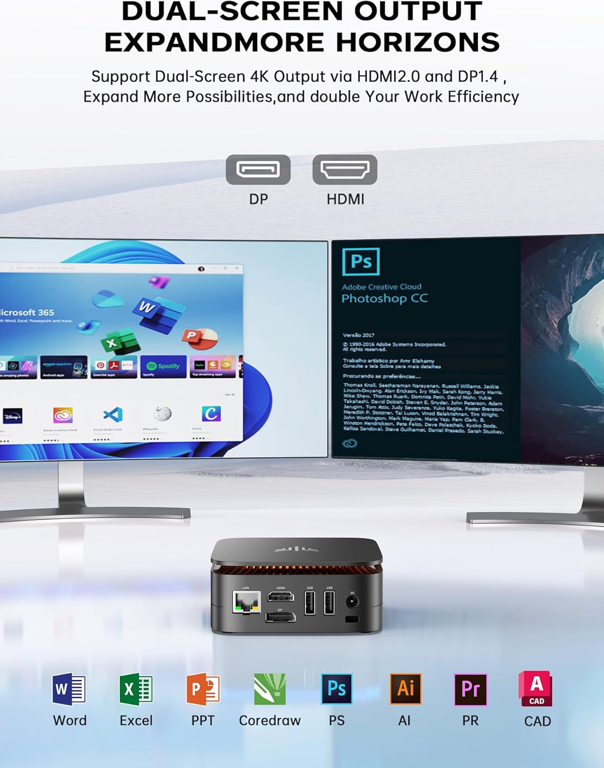 ACEMAGICIAN Mini PC Ιntel Alder Lake Ν95 3.4Ghz 16GB DDR4 RAM 512GB