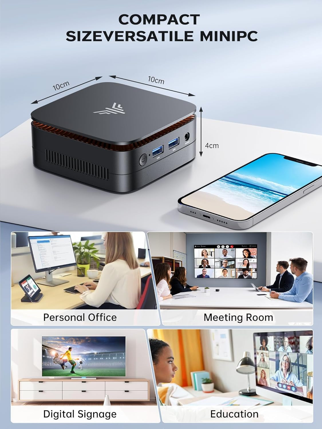 ACEMAGICIAN Mini PC Ιntel Alder Lake Ν95 3.4Ghz 16GB DDR4 RAM 512GB